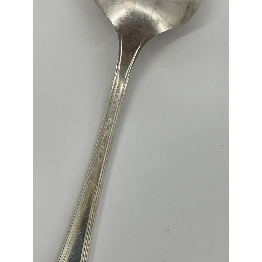 Oneida Tudor Plate Community Queen Bess Table Serving Spoon Silver Plate